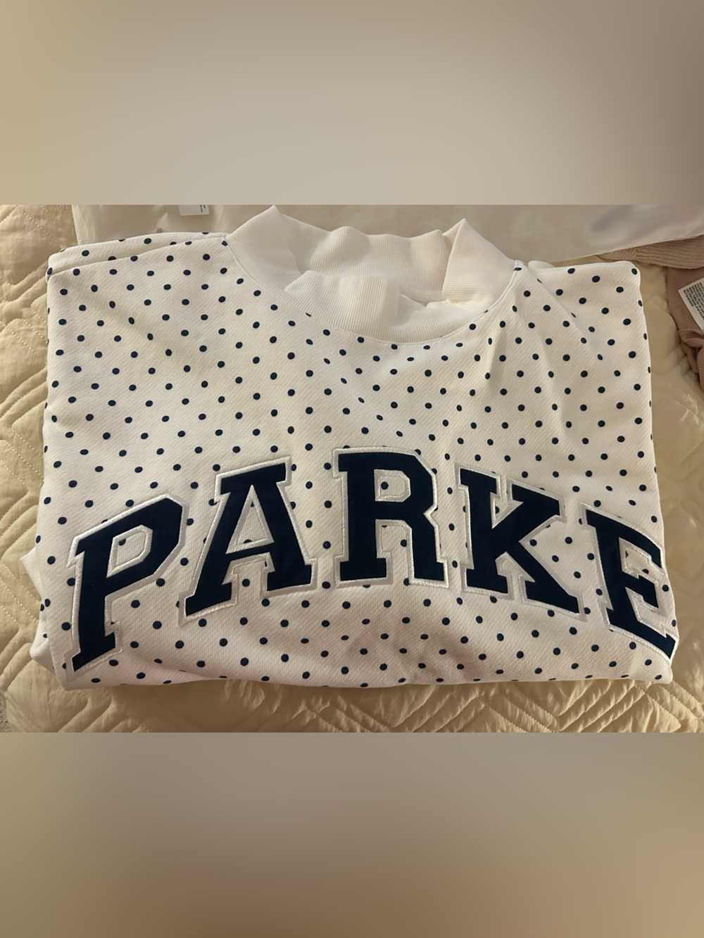 Parke polka dot mock neck-XXL/ brand new